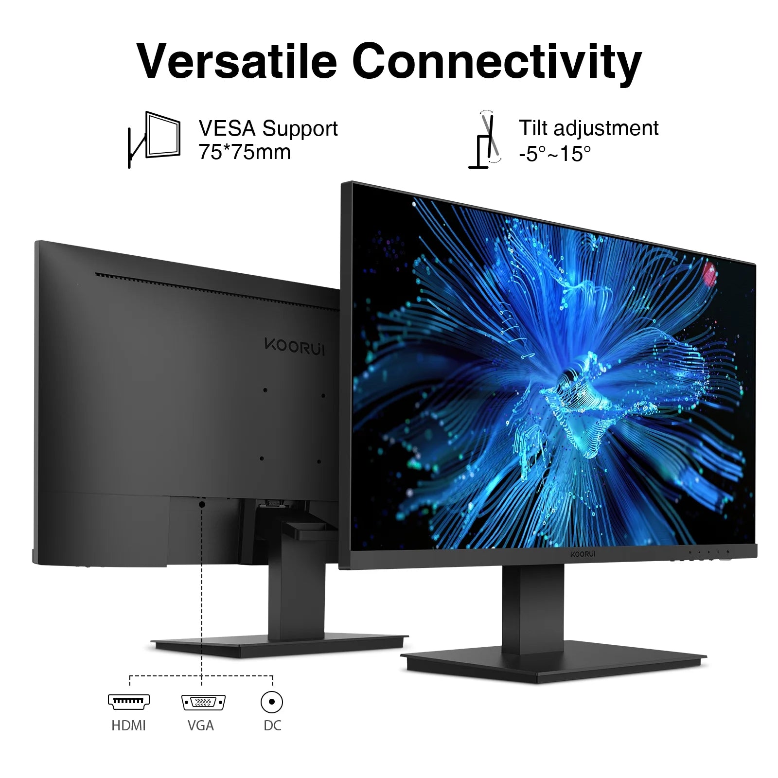 27'' 1080P PC Computer Monitor, VESA Mountable, Virtually Borderless Design 27N1A