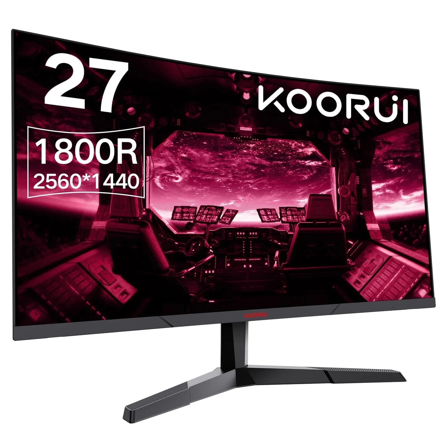 27 Inch 2K QHD 144Hz 1Ms Curved Gaming Monitor,Adpitive-Sync Technology,100% Srgb Computer Monitor,Hdmi/Displayport,Black,27E6Qc