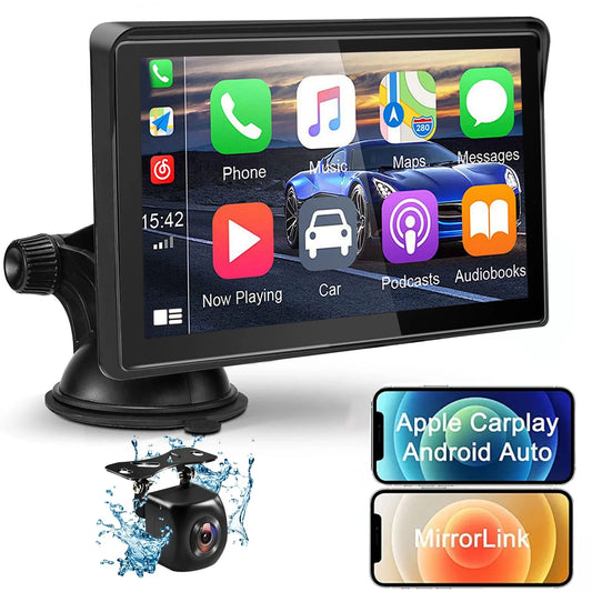 7-Inch Touchscreen Wireless Car Stereo, Portable Apple Carplay Car Radio Receiver GPS